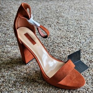 Burnt Orange Chunky Heel